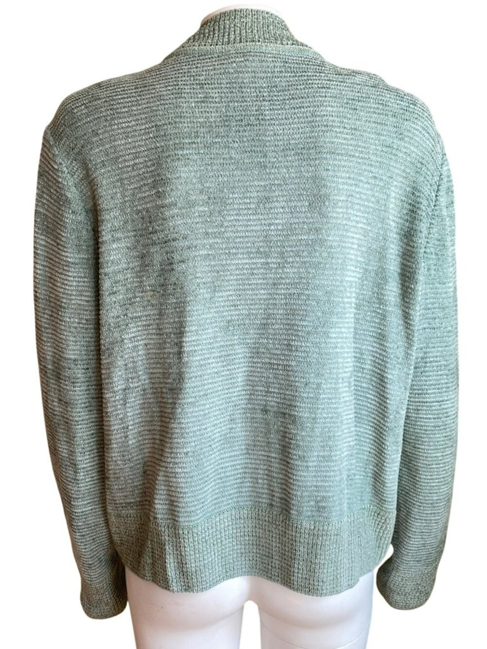 St John Sport Pastel Green Full Zip Cardigan Seafoam Size L - Picture 3 of 11